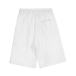 Custom Men's Spandex/Cotton Heavyweight French Terry <b>Shorts</b> Mid Waist Casual Front Logo Drawstring Closure Eco-Friendly - Product Image 2