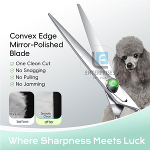 Easy to Use Premium Quality Stainless Steel Manual Straight Pet Grooming <b>Scissors</b> Durable Eco-Friendly - Product Image 5