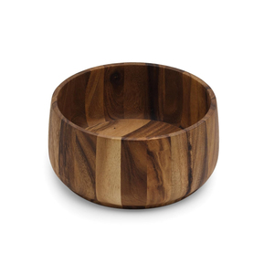 Bols à salade et à soupe au design classique et élégant, durables, en bois poli, pour les repas quotidiens, pour les cadeaux d'affaires - ArtisanVibe Kitchenware - Product Image 5