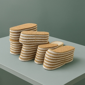 Pantoufles écologiques en fibre de coco, faites à la main, en fibres naturelles, pour l'intérieur, confort durable - Product Image 5