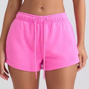 Shorts en molleton pour femmes OEM/ODM de haute qualité, 100 % coton, légers, respirants, avec logo personnalisé, séchage rapide, couleur unie, tenue décontractée - Product Image 5