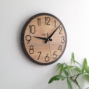 Great Color Electric Single-Face Wood Wall <b>Clock</b>, <b>Art</b> Deco Design with Abstract Needle Display - Product Image 2