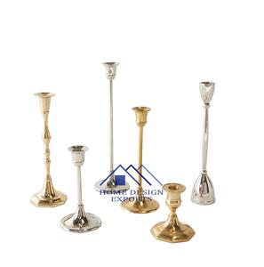 Ensemble de 3 meilleurs vendeurs de chandeliers en métal aluminium doré pour centres de table de mariage - Product Image 6