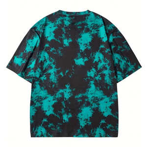 Camiseta de Manga Corta para Hombre, de Alta Calidad, 100% Algodón, Tie Dye, Color Personalizado, Estilo Casual Urbano, Transpirable y Ecológica - Product Image 6