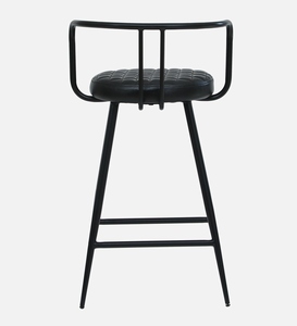 Minaj Metal <b>Bar</b> Chair <b>Adjustable</b> Black Finish PU Leather Modern Industrial Luxury Counter Height <b>Stool</b> Commercial Use <b>Bar</b> - Product Image 6