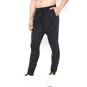 Pantalon décontracté 100 % coton pur, coupe droite, taille haute, délavé à l'acide, design personnalisé, en tissu épais - Product Image 4