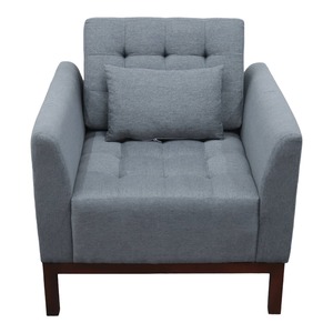 Traditional Tufted Upholstered Linen Single <b>Sofa</b> Chair Set Home Living Room Bedroom Sectional <b>Sofa</b> <b>Foam</b> Filling Small Space - Product Image 2