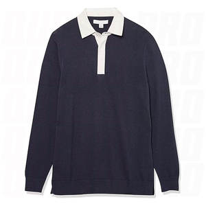<b>Men's</b> Private Label Button Up Pullover Sports Jerseys Solid Pattern Regular Fit <b>Long</b> <b>Sleeve</b> <b>Men</b> <b>Polo</b> <b>Shirts</b> With Wholesale Price - Product Image 6