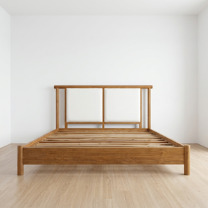 Hotel <b>Beds</b> Solid Teak <b>Bed</b> <b>Frame</b> Commercial Grade Upholstered Panel <b>Platform</b> <b>Beds</b> for Luxury Resort Villa Project Contract - Product Image 4