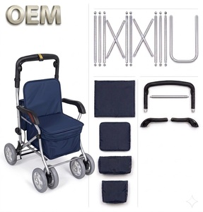 Carrito Plegable de Cuatro Ruedas Ligero, Impermeable, Color Personalizado, Cómodo y Conveniente, Dispositivo de Rehabilitación, OEM/ODM, Taiwán - Product Image 1