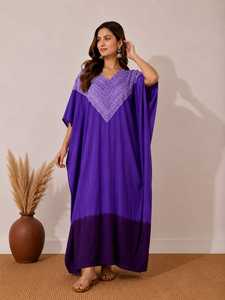 Tissu de Kaftan Premium en Soie Modale Pure Teinte Shibori, Qualité Supérieure, Collection de Tissus de Mode Ethnique de Créateur - Product Image 5