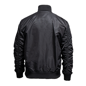 Chaqueta Bomber de Cuero Genuino Personalizada, Cuello Redondo de Punto Acanalado, Cierre Completo, Estilo Casual Varsity, Secado Rápido, Transpirable, para Hombre y Mujer, Fabricante OEM ODM - Product Image 2