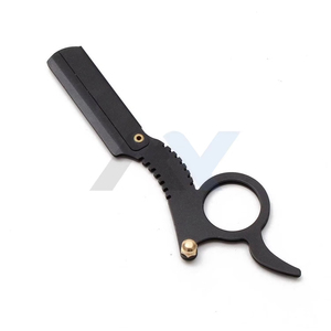 Wholesale Stainless Steel <b>Swing</b> Lock Barber Razor Classic Straight Edge Shaving Razor with Easy Blade Replacement Mechanism - Product Image 2