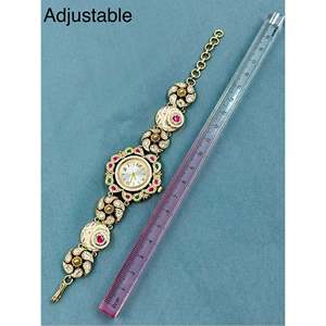 Indian Ethnic Artificial Jewellery-Yukta Premium Brass Chorski Watch - Product Image 3