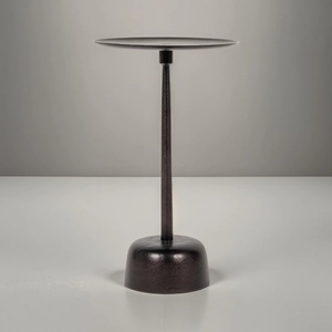 Table de bar ronde minimaliste, plateau élégant surélevé, support de piétement robuste, design peu encombrant, finition durable pour les espaces de vie modernes - Product Image 5