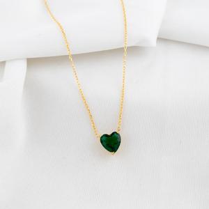 Collar de Plata 925 con Citrino, Rubí y Topacio Azul, con Colgante en Forma de Corazón, Piedra de Nacimiento de Mayo, Joyería de Lujo con Forma de Flor para Mujer, Regalo - Product Image 1