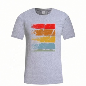 Camiseta de Manga Corta Estilo Vintage para Hombre, 100% Algodón, Jersey Informal, Cuello Redondo, Estampado Personalizable, Opción OEM, 200g, Secado Rápido - Product Image 1
