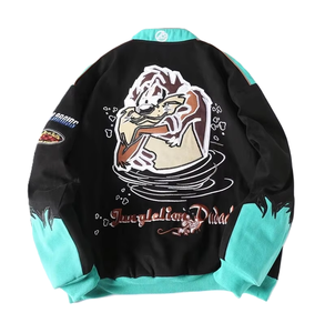 เสื้อแจ็คเก็ตแข่งรถมอเตอร์สปอร์ตสำหรับเด็กแบบสั่งทำพิเศษ ผ้าคอตตอนทวิลล์ ติดกระดุมแป๊ก จำหน่ายส่งจำนวนมาก - Product Image 5