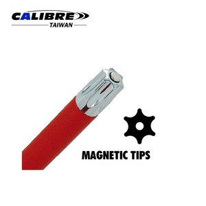 Jeu de clés Torx magnétiques extra longues T10-T50 de 9 pièces TAIWAN CALIBRE avec revêtement antidérapant - Product Image 4
