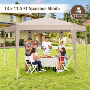 Gazebo Esagonale Pop-up 13 x 11,5 FT con Altezza Regolabile e Gambe Decorate - Product Image 6