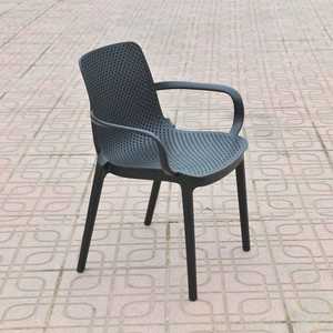 The Black Variant Moon Style Molded Plastic <b>Chair</b> with armrests - The new Modern, Colorful, and Beautiful <b>Garden</b> Plastic <b>Chair</b> - Product Image 1