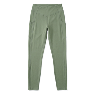 Leggings Color Verde Salvia con Bolsillo, Cintura Alta, Largo Completo, Tejido de Punto, Spandex, Poliéster, Transpirables, de Secado Rápido, Ropa Deportiva para Mujer - Product Image 2