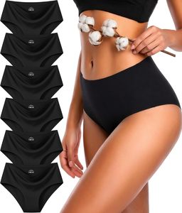 Braguitas de Algodón Personalizadas para Mujer, de Cintura Alta, Cobertura Total, con Lazo, Ligeras, Transpirables, de Secado Rápido, Ecológicas y Elásticas - Product Image 1