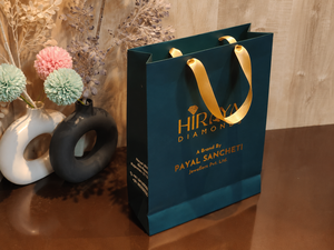 Luxury Matte Paper <b>Gift</b> <b>Bag</b> with Custom Logo Gold Foil Printing Ribbon Handles for Jewelry Boutique Packaging - Product Image 2