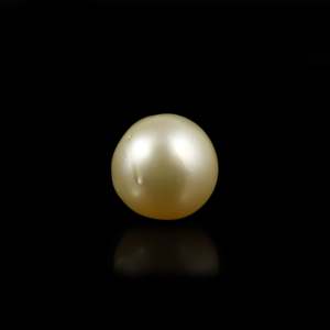 Perle dorée lâche de 6,95 carats, pierre précieuse de luxe pour bijoux fins - Product Image 2
