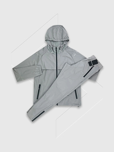 Conjunto Deportivo de Invierno Unisex de Algodón Puro con Sudadera de Media Cremallera, Chándal Moderno de 2 Piezas para Correr y Hacer Ejercicio - Product Image 5