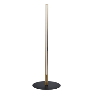 Lámpara de mesa LED Dimond con interruptor de encendido/apagado, base redonda de metal de color negro - Product Image 1