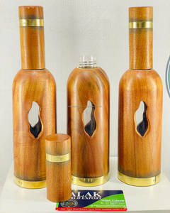 Botella de Agua Personalizada de 1000 ml, Hecha a Mano, Ecológica, de Madera Pura, Diseño Moderno con Acabado Pulido y Efecto Martillado, para Gimnasio y Aire Libre - Product Image 2
