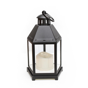 Vintage Durable <b>Lantern</b> with Pillar Candle, Wall Hanging <b>Lamp</b>, Antique Design iron Holder for Home and Cafe Decor - Product Image 1
