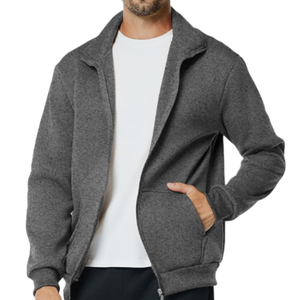 Chaqueta Deportiva Casual Unisex Personalizada de Algodón y Elastano, con Cuello Alto y Cremallera, de Alta Calidad - Product Image 2