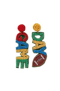 Pendientes colgantes con cuentas de semillas de cactus verdes occidentales creativos hechos a mano nuevo estilo unisex - Product Image 5