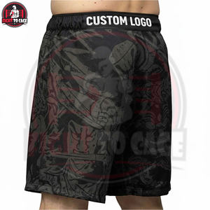 Short de MMA/Boxe Confortable et Extensible, Anti-Transpiration, Personnalisé, Entièrement Sublimé, Tenue d'Équipe Imprimée 100% Polyester pour Arts Martiaux - Product Image 2