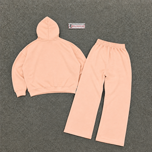Conjunto de Sudadera con Capucha Oversize Premium Peach y Pantalones Jogger para Hombre, Ropa Deportiva Casual de Calle al por Mayor - Product Image 6