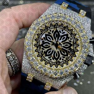 Charm Jewells Luxury Stainless Steel <b>Watch</b> 42mm Round Dial Sapphire Crystal Quartz Movement Chronograph Unisex Fashion Design - Product Image 3