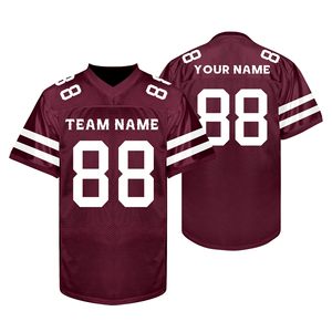 Supplier American Football Jersey Polyester Mesh Dazzle Embroidery Private Label OEM V Neck Breathable Durable Apparel - Product Image 5