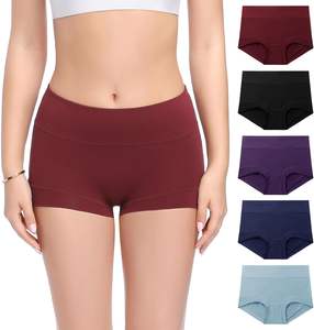 Calm Touch <b>Womens</b> Boyshort <b>Underwear</b> Panties Breathable Cotton Soft Texture Flexible Stretch Balanced Waist Full Coverage ODM - Product Image 1