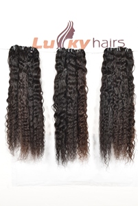 Extensiones de Cabello Humano Rizado Natural Indio, Rizos Definidos, Extensiones Remy de Doble Trama, Volumen Suave, Estilo de Salón para Mujeres - Product Image 1