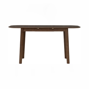 Premium Oval <b>Walnut</b> Extension Dining <b>Table</b> MDF Veneer Top and Solid Malaysian Oak Base in 4-6 Seater KD Design for Home - Product Image 2