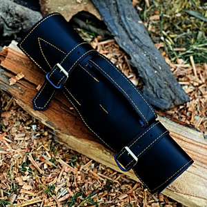 Couteau de Chef Artisanal en Acier Damas Manches en Bois d'Olivier Survie Camping DIY Bouton Poussoir Épaisseur 0,45 mm Personnalisable Premium Garantie 3 Ans - Product Image 4