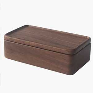 Solid Dark Wood Jewelry Box Plain Rectangular <b>Storage</b> <b>Chest</b> Vintage Latch Keepsake Organizer Box Classic Wooden <b>Storage</b> Case - Product Image 3