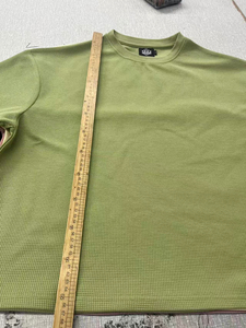 Custom Heavyweight Regular Fit Jersey T-<b>Shirt</b> <b>Waffle</b> Knit Long Sleeve Men Thermal Cotton Soft Breathable Blank Solid - Product Image 6