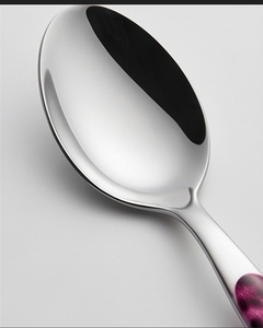 Juego de cubiertos moderno con mango de leopardo morado, de acero inoxidable, apto para lavavajillas, para decoración de mesa de boda - Product Image 3