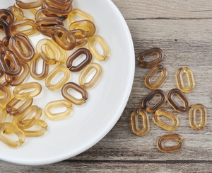 Maillons de chaîne en résine personnalisables de grande taille, transparents et multicolores, avec un design élégant d'ange disponible - Product Image 2