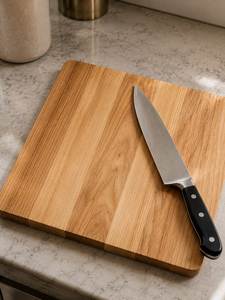 Planche à découper rectangulaire en marbre et bois avec poignée pour la cuisine, finition naturelle, ensemble de planches à découper en bois pour la cuisine - Product Image 5