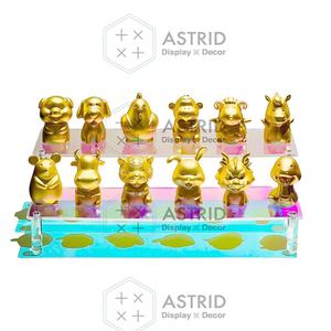 3 Tier Eco-Friendly Transparent Acrylic <b>Display</b> <b>Stand</b> for Anime Figures Cosmetics Pre-Assembled Countertop Installation for - Product Image 2