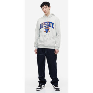 Sweat à capuche décontracté pour homme, personnalisé, surdimensionné, en molleton 100% coton épais 450 g/m², uni, hiver, avec logo brodé, séchage rapide - Product Image 4